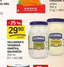 Flop HELLMANN'S TATARSKÁ OMÁČKA, MAJONÉZA 210 ml nabídka