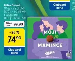 Tesco Milka Dezert 110 g, více druhů nabídka