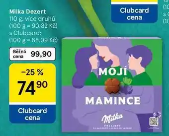 Tesco Milka Dezert 110 g, více druhů nabídka