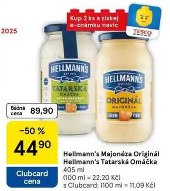 Tesco Hellmann's Tatarská Omáčka, 405 ml nabídka