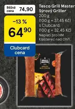 Tesco Tesco Grill Master Sýrový Griller, 200 g nabídka