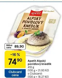 Tesco Apetit Alpský povidlový knedlík, 410 g nabídka