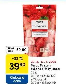 Tesco Tesco Mrazem sušené plátky jahod, 30 g nabídka