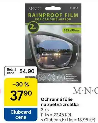 Tesco Ochranná fólie M.N.C na zpětná zrcátka, 2 ks nabídka
