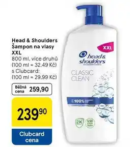 Tesco Head & Shoulders Šampon na vlasy XXL, 800 ml, více druhů nabídka