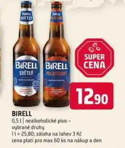 Terno Birell Světlé pivo nealkoholické 0,5l nabídka