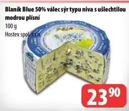 Partner Maloobchodní síť Blaník Blue 50% válec sýr typu niva s ušlechtilou modrou plísní nabídka