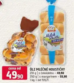 Terno Olz mléčné houstičky 210 g s čokoládou 350 g s margarinem nabídka