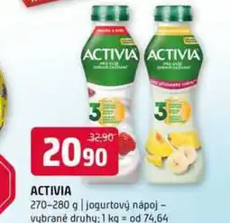 Terno Activia jogurtový nápoj, různé příchutě 270-280g nabídka