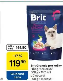Tesco Brit Granule pro kočky, 800 g, více druhů nabídka