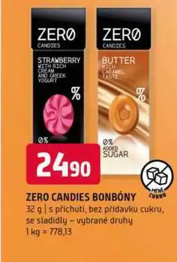 Terno Zero candies bonbony 32 g s příchuti, bez přídavku cukru, se sladidly vybrané druhy nabídka