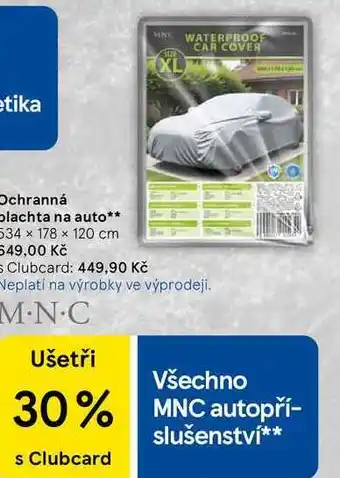 Tesco Ochranná plachta na auto, 534 x 178 x 120 cm nabídka