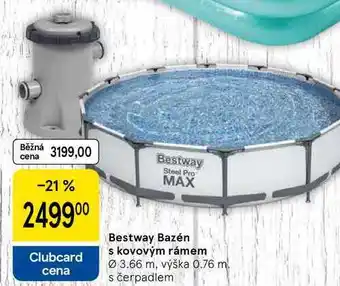 Tesco Bestway Bazén s kovovým rámem, Ø 3.66 m, výška 0.76 m s čerpadlem nabídka