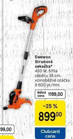 Tesco DORWOO Strunová sekačka, 450 W. šířka záběru 35 cm, volnoběžné otáčky 9 600 ot/min nabídka