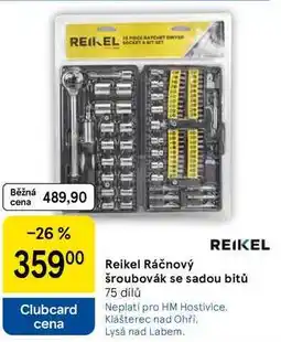 Tesco Reikel Ráčnový šroubovák se sadou bitů, 75 dílů nabídka