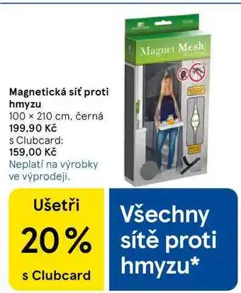 Tesco Magnetická síť proti hmyzu, 100 x 210 cm, černá nabídka