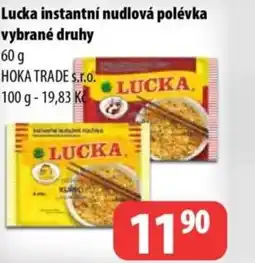 Partner Maloobchodní síť Lucka instantní nudlová polévka nabídka