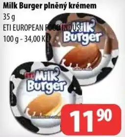 Partner Maloobchodní síť Milk Burger plněný krémem nabídka