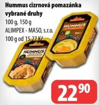 Partner Maloobchodní síť Hummus cizrnová pomazánka nabídka