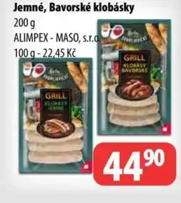 Partner Maloobchodní síť Jemné, Bavorské klobásky nabídka
