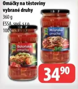 Partner Maloobchodní síť Omáčky na těstoviny nabídka