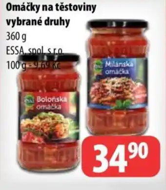 Partner Maloobchodní síť Omáčky na těstoviny nabídka