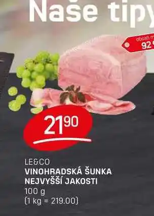 Flop VINOHRADSKÁ ŠUNKA NEJVYŠŠÍ JAKOSTI 100g nabídka