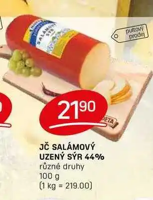 Flop JČ SALÁMOVÝ UZENÝ SÝR 44% různé druhy 100g nabídka