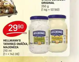 Flop HELLMANN'S TATARSKÁ OMÁČKA, MAJONÉZA 210 ml nabídka