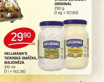 Flop HELLMANN'S TATARSKÁ OMÁČKA, MAJONÉZA 210 ml nabídka