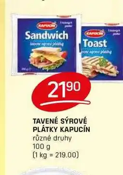 Flop TAVENÉ SÝROVÉ PLÁTKY KAPUCÍN různé druhy 100g nabídka