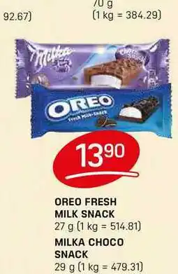 Flop MILKA CHOCO SNACK 29 g nabídka