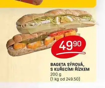 Flop BAGETA SÝROVÁ, S KUŘECÍMI ŘÍZKEM 200 g nabídka