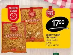 Flop DOBRÝ VÝBĚR TĚSTOVINY různé druhy 400 g nabídka
