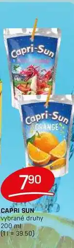 Flop CAPRI SUN vybrané druhy 200 ml nabídka