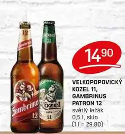 Flop GAMBRINUS PATRON 12 světlý ležák 0,5l nabídka