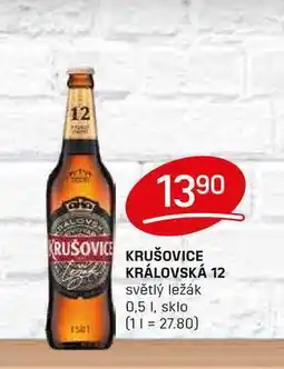 Flop KRUŠOVICE KRÁLOVSKÁ 12 světlý ležák 0,5l nabídka