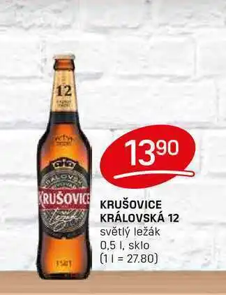 Flop KRUŠOVICE KRÁLOVSKÁ 12 světlý ležák 0,5l nabídka