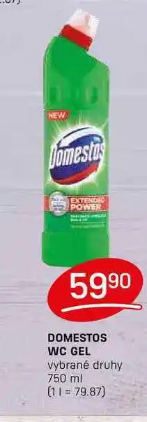 Flop DOMESTOS WC GEL vybrané druhy 750 ml nabídka