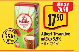 Albert Albert Trvanlivé mléko 3,5% nabídka