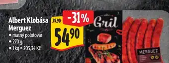 Albert Albert Klobása Merguez nabídka