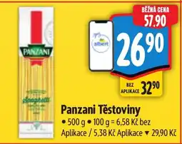 Albert Panzani Těstoviny nabídka