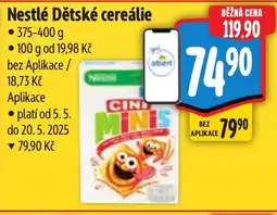 Albert Nestlé Dětské cereálie nabídka
