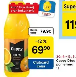 Tesco Cappy Džus pomeranč 1 l nabídka