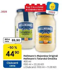 Tesco Hellmann's Majonéza Originál Hellmann's Tatarská Omáčka nabídka