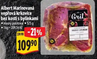 Albert Albert Marinovaná vepřová krkovice bez kosti s bylinkami nabídka
