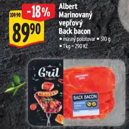 Albert Albert Marinovaný vepřový Back bacon nabídka