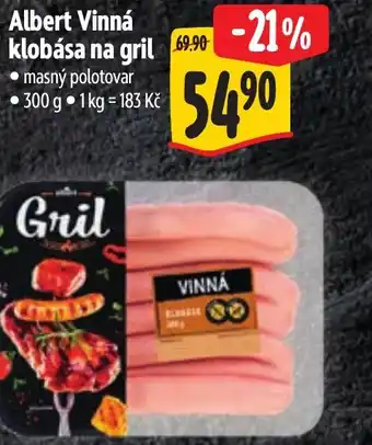 Albert Albert Vinná klobása na gril nabídka