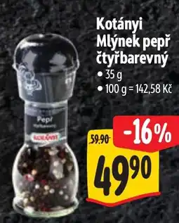 Albert Kotányi Mlýnek pepř čtyřbarevný nabídka
