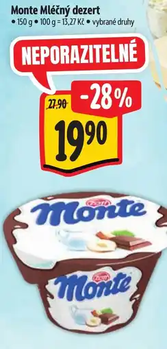 Albert Monte Mléčný dezert nabídka